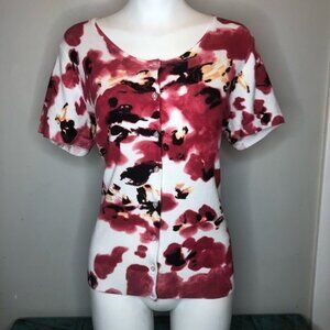 SIZE XL  Ricki’s Floral Short sleeve Sweater